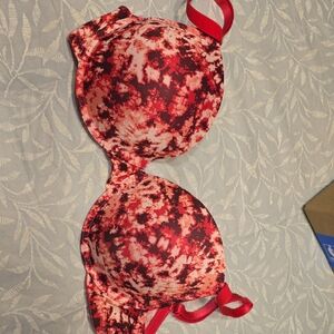 Victoria's Secret Hot Pink  Patterned Bra